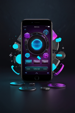 Móvil con app de casino